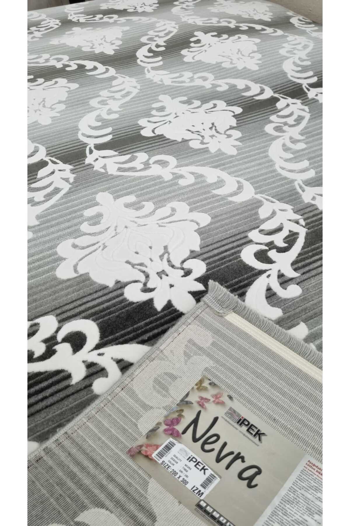İpek Halı Nevra 7105 Gri Akrilik Halı 200X300