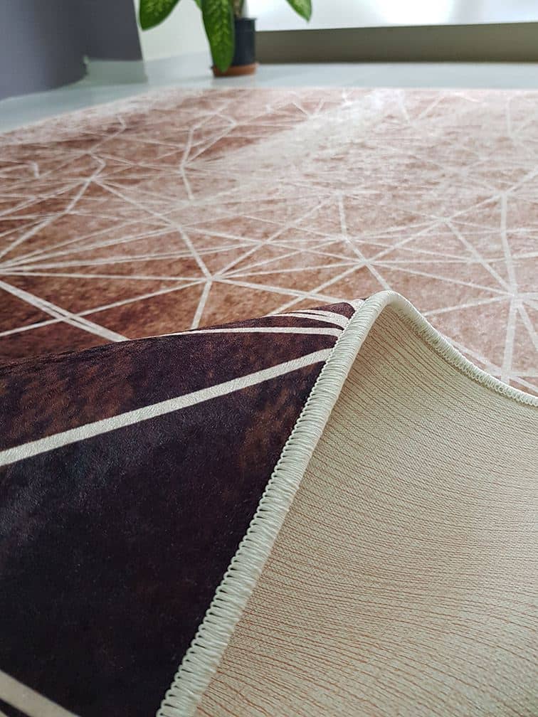 Ağ Desenli Kahve Halı Dekhera T1146 1 Modeli Uygun Fiyata Dekhera'da