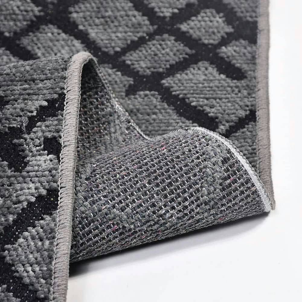 Antrasit Pamuklu Kilim Dekhera Yağmur 7326 4 Modeli Uygun Fiyata Dekhera'da