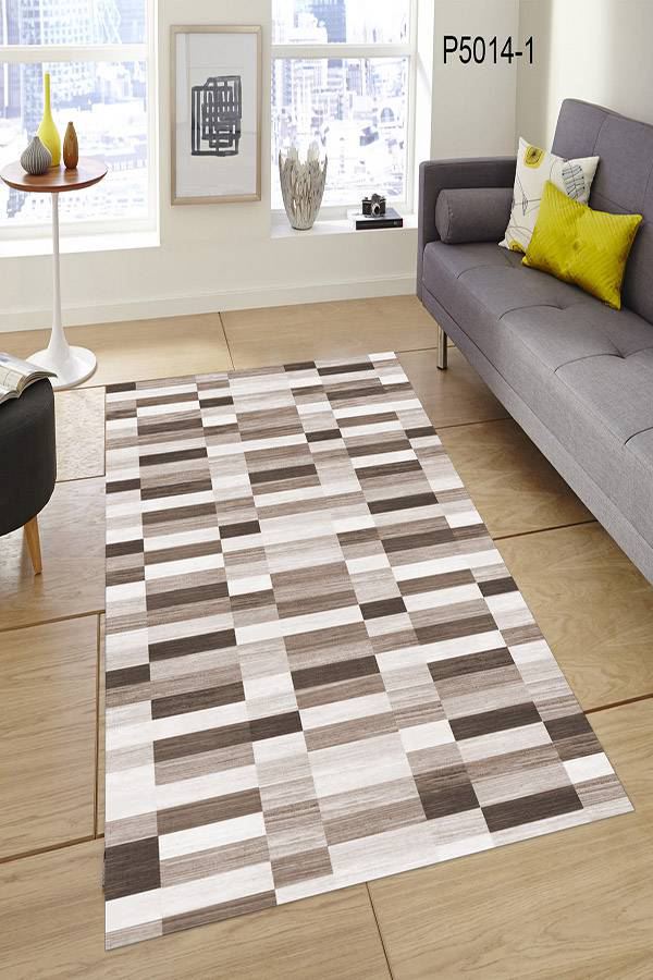 Bej Vizon Patchwork Halı Dekhera P5014 1 Modeli Uygun Fiyata Dekhera'da
