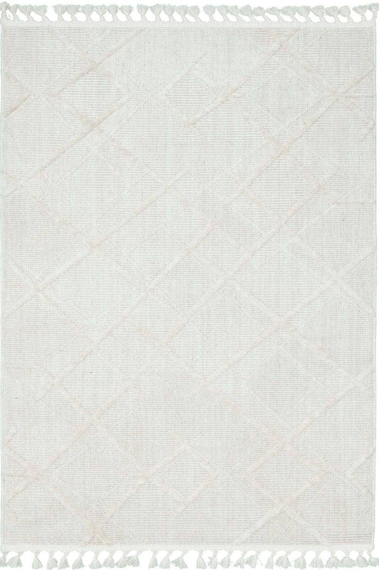 Beyaz Karbartmalı Örgü Dokuma Halı Mr01 Modeli Uygun Fiyata Dekhera'da