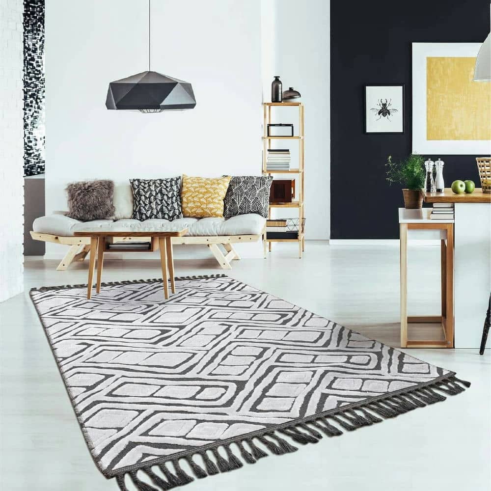 Beyaz Triko Kilim Dekhera Moderno 9202 1 Modeli Uygun Fiyata Dekhera'da