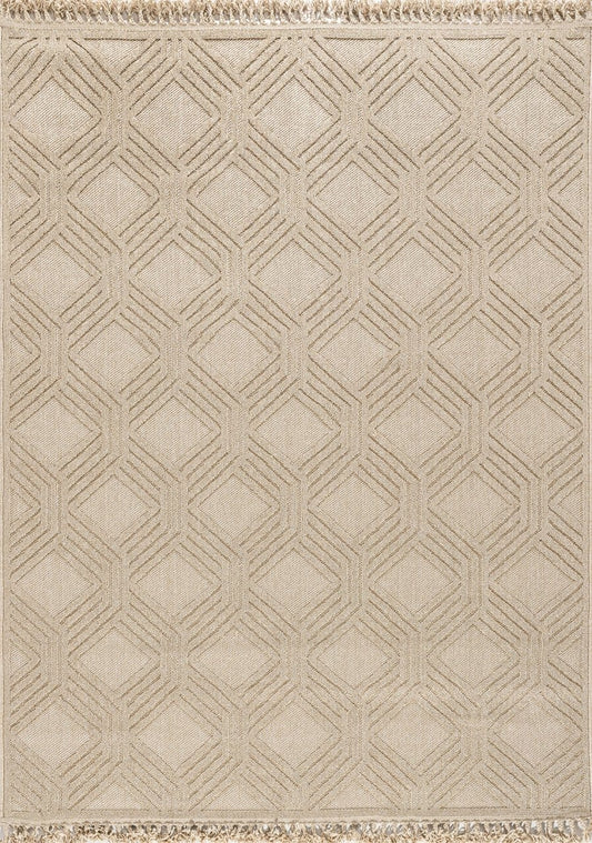 Bukle Dokuma Halı Dekhera Buket B421 Krem