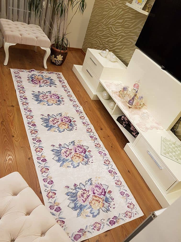 Çiçekli Yolluk ve Halı Dekhera K4056 2 Modeli Uygun Fiyata Dekhera'da