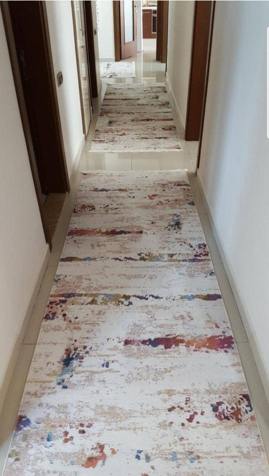 Çok Renkli Modern Kaymaz Halı Dekhera W1010 Modeli Uygun Fiyata Dekhera'da