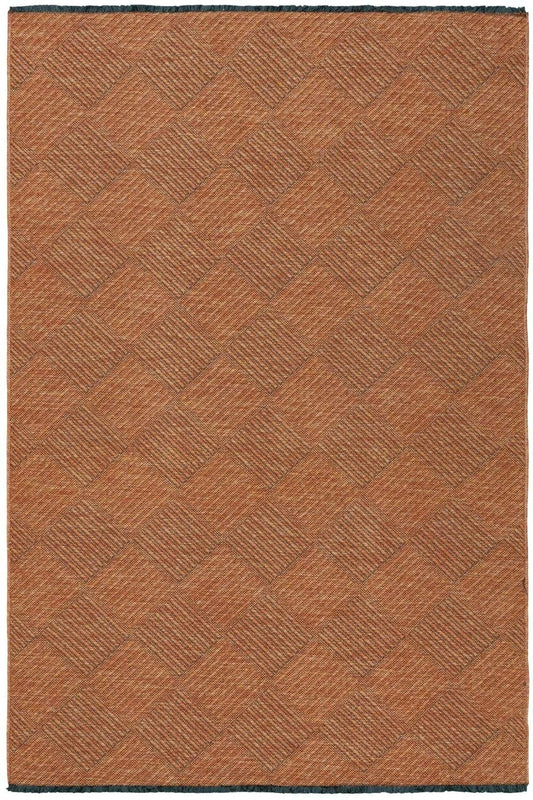 Dekhera Kiremit Renk Örgü Pamuk Halı Modeli Uygun Fiyata Dekhera'da