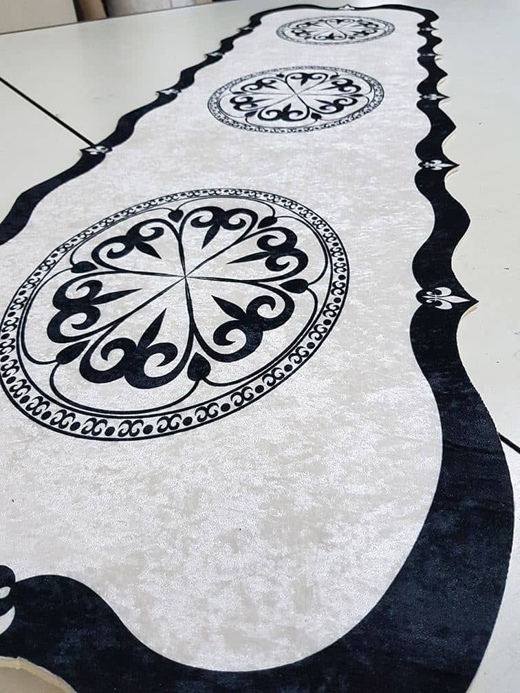 Dekhera Modern Kesim Salon Halısı Beyaz Siyah L9038 2 Modeli Uygun Fiyata Dekhera'da