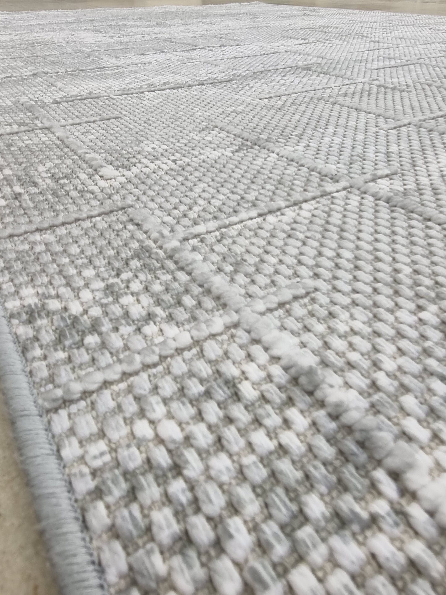 Dekhera Halı Olivia 6566D Gri Kaymaz Tabanlı Modern Kilim