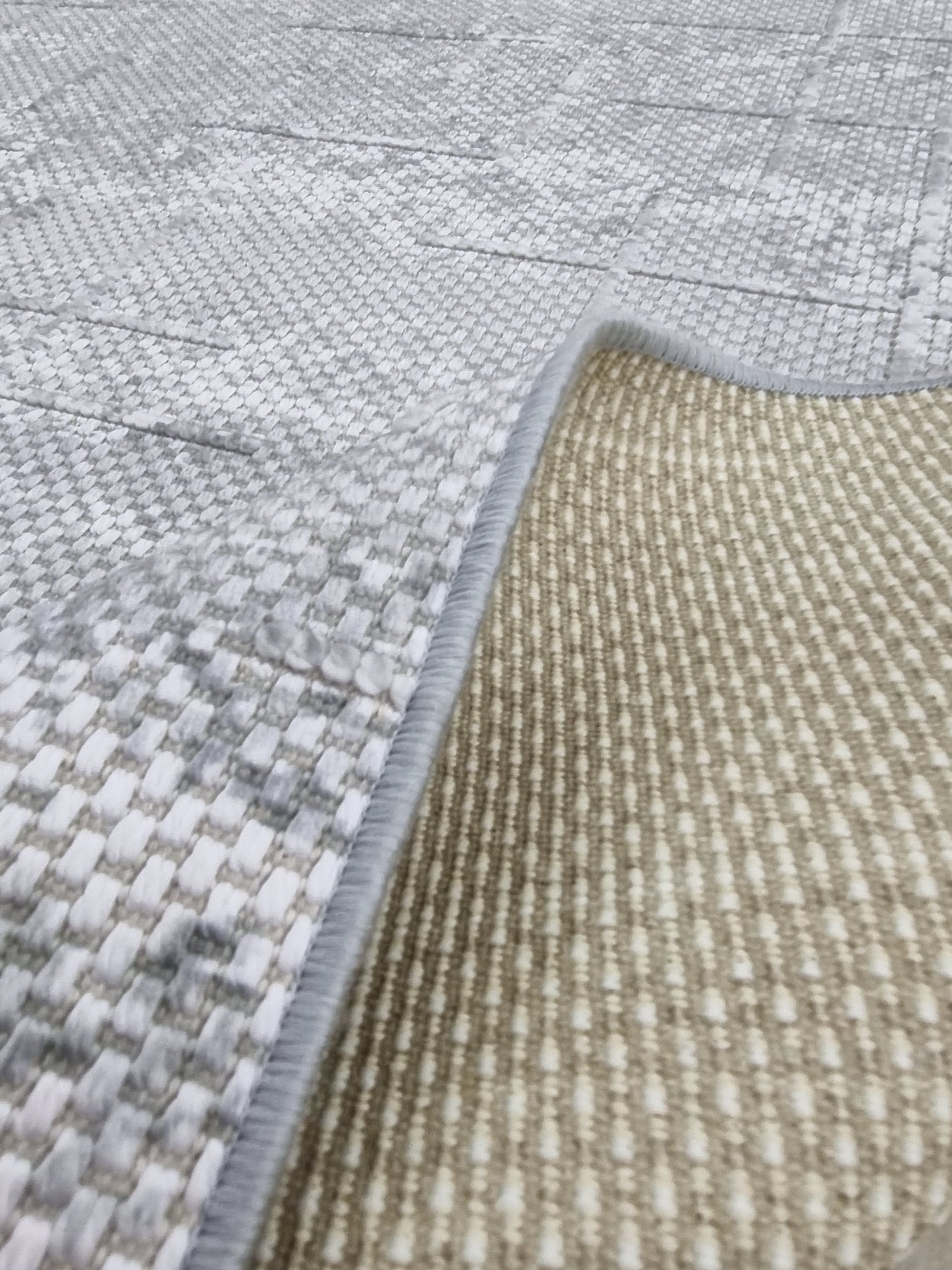 Dekhera Halı Olivia 6566D Gri Kaymaz Tabanlı Modern Kilim