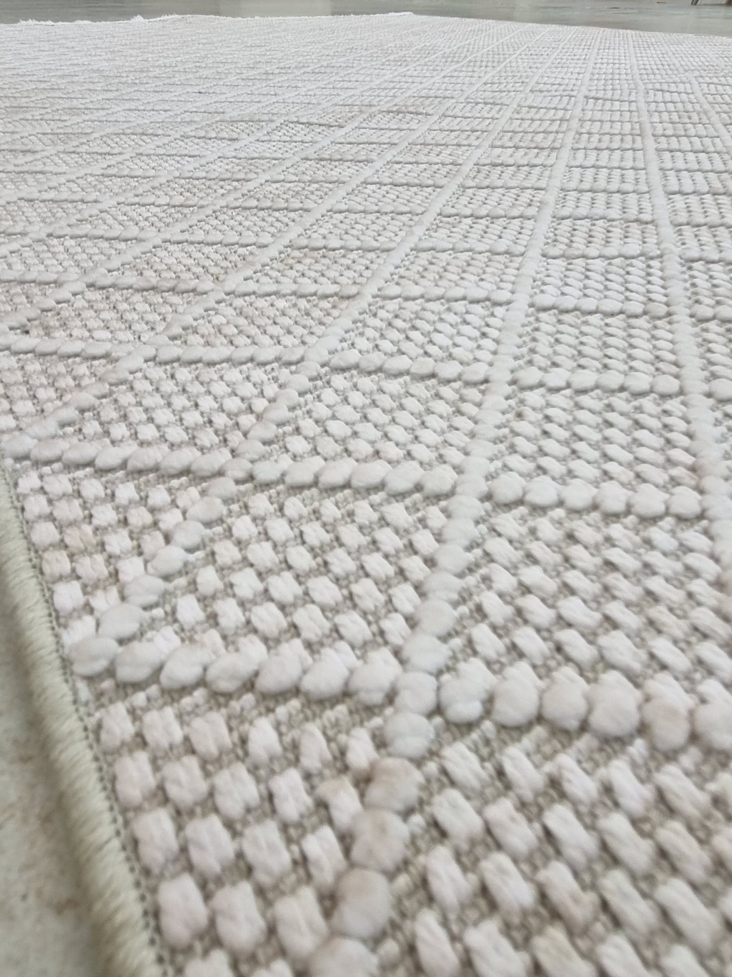 Dekhera Halı Olivia 6588B Bej Kaymaz Tabanlı Modern Kilim