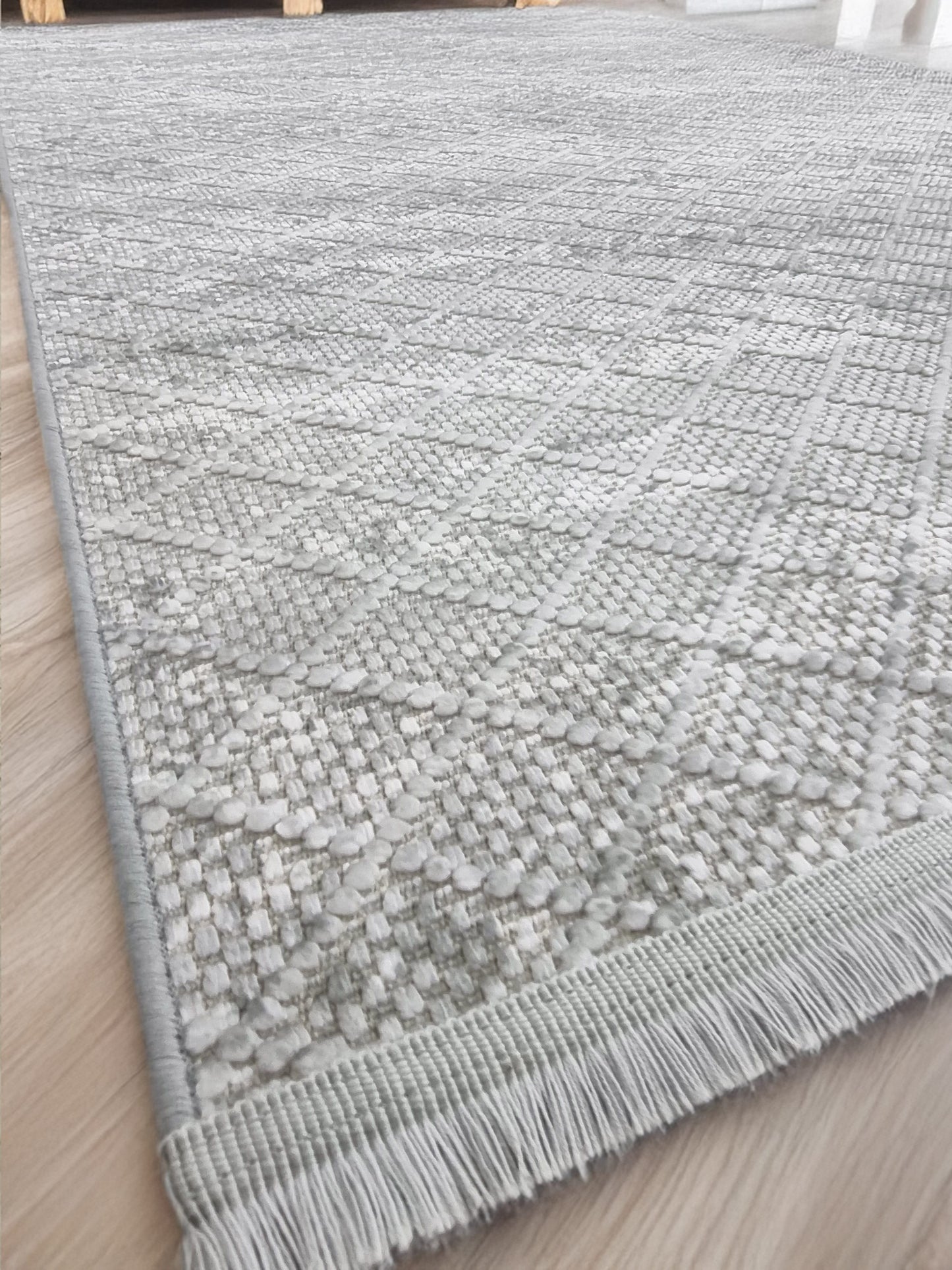 Dekhera Halı Olivia 6588D Gri Kaymaz Tabanlı Modern Kilim