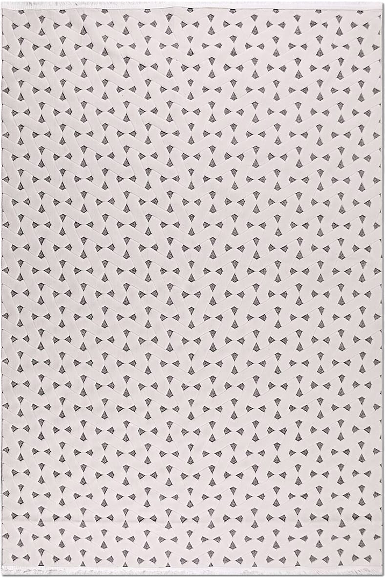 Dekhera Zest Modern Kesme Halı ZS01 Beyaz