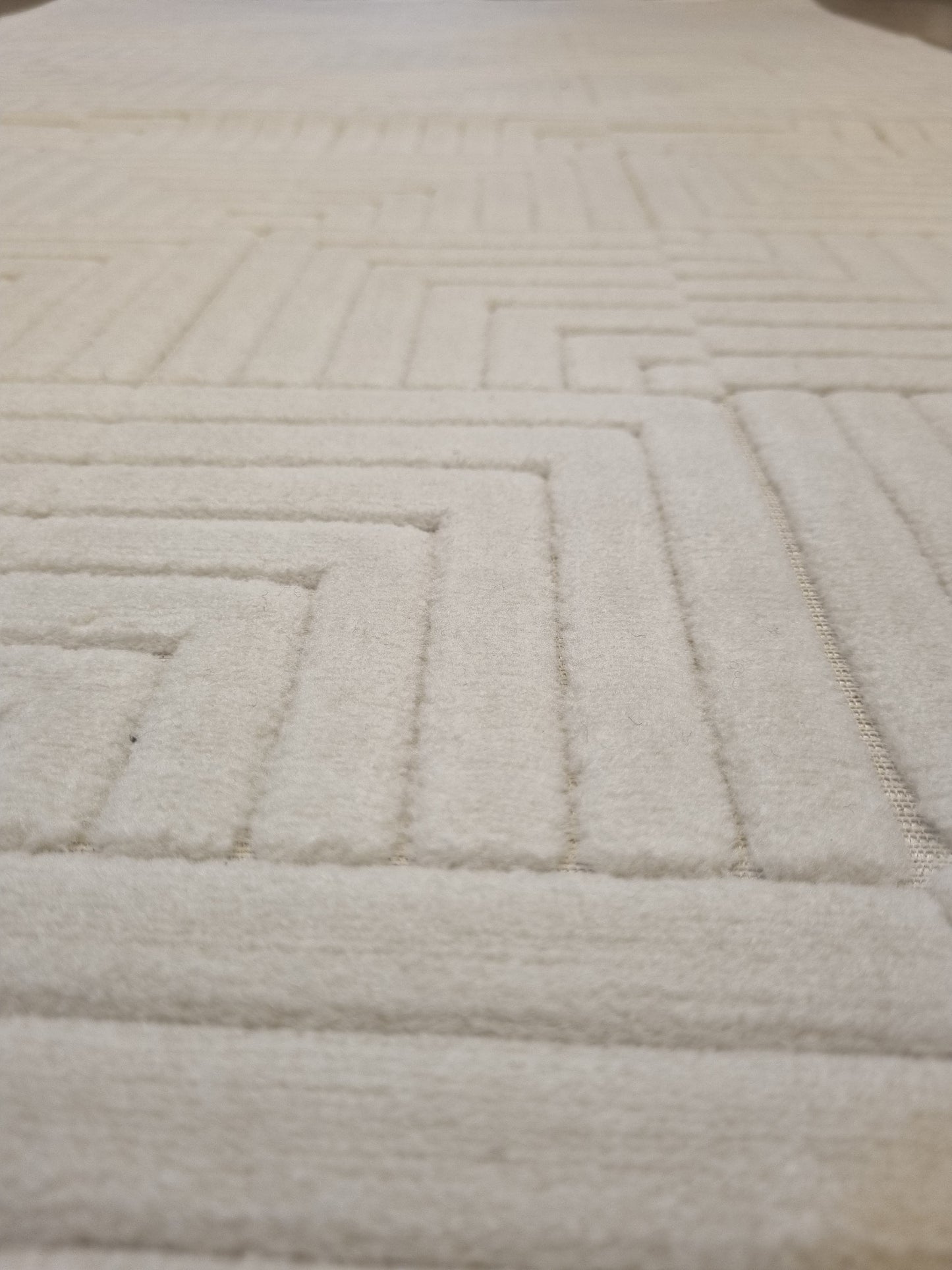 Dekhera Zest Modern Kesme Halı ZS02 Beyaz