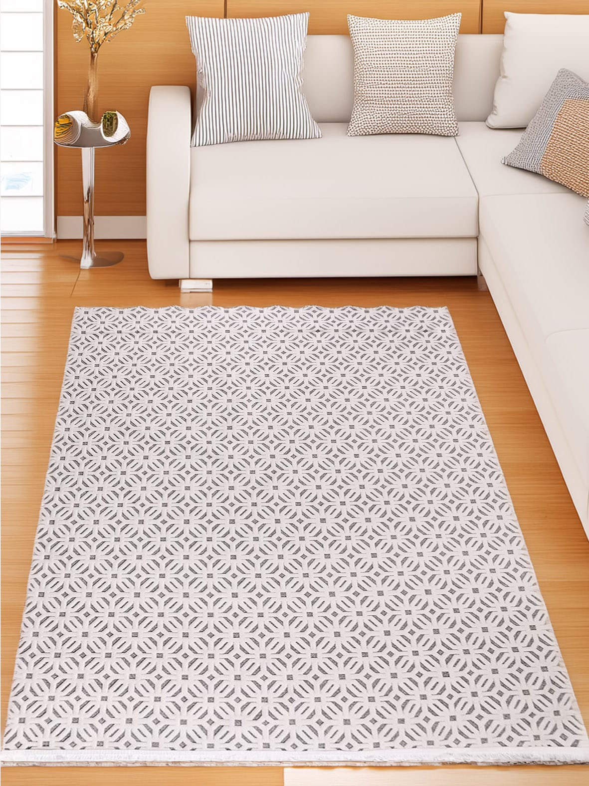 Dekhera Zest Modern Kesme Halı ZS03 Beyaz