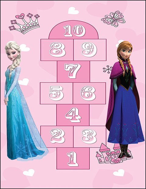 Frozen Seksekli Çocuk Halısı Dekhera C6067 1 Modeli Uygun Fiyata Dekhera'da