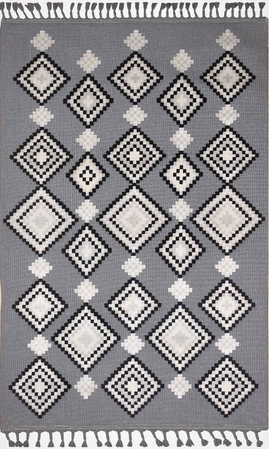 Gri Beyaz Bohem Kilim Dekhera Moderno 9239 Modeli Uygun Fiyata Dekhera'da