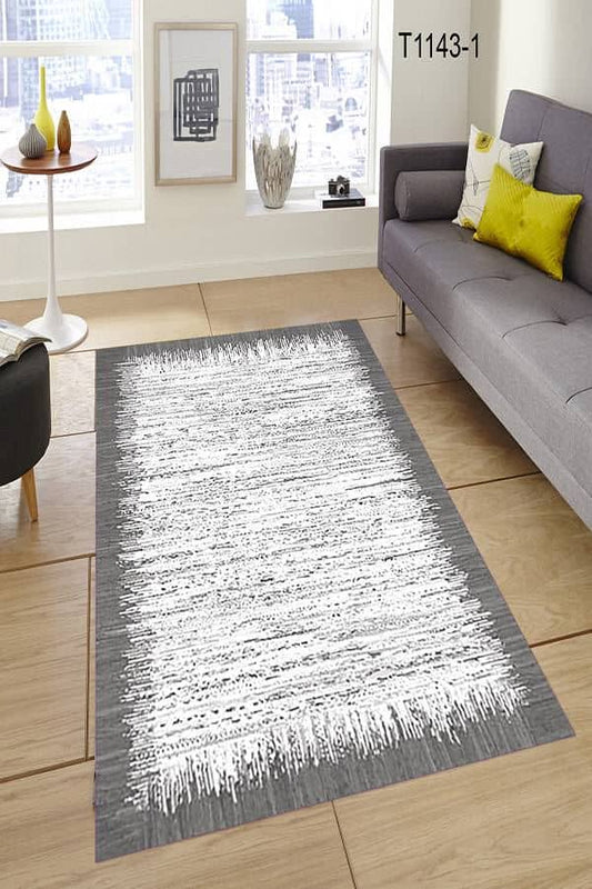 Gri Çerçeveli Yolluk ve Halı Dekhera T1143 1 Modeli Uygun Fiyata Dekhera'da