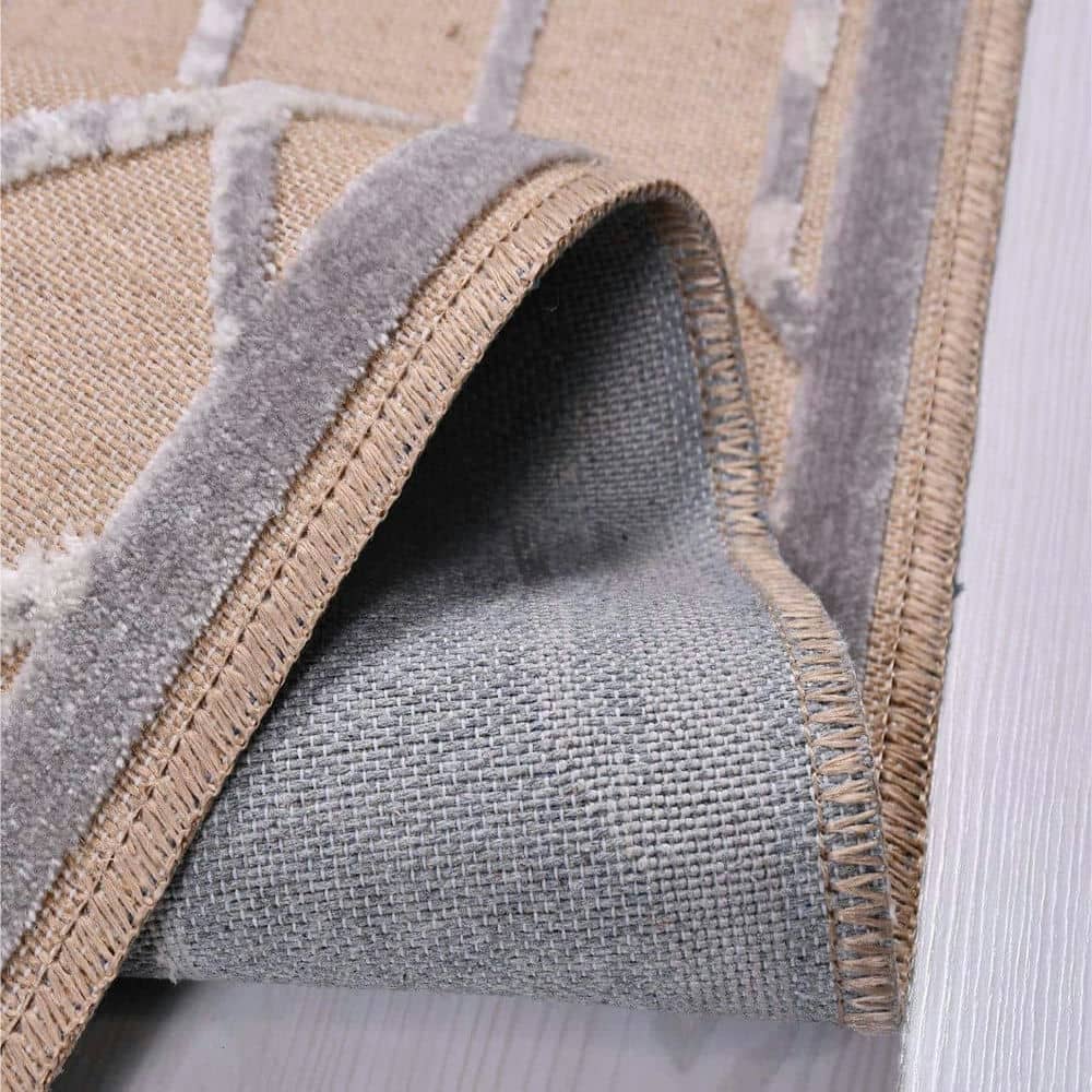 Gri Desenli Jüt Halı Dekhera Jute 9237 3 Modeli Uygun Fiyata Dekhera'da