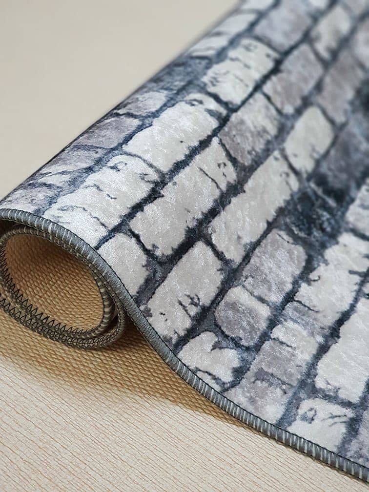 Gri Duvar Desenli Halı Dekhera W1011 1 1 Modeli Uygun Fiyata Dekhera'da