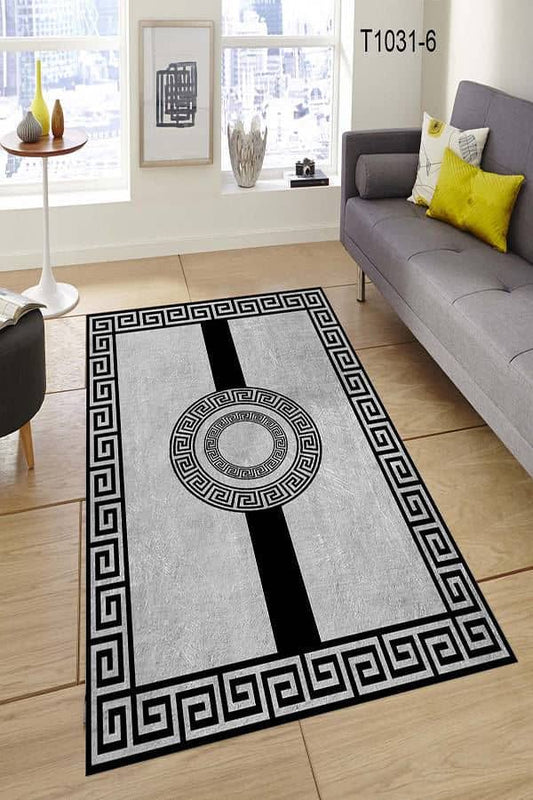 Gri Göbekli ve Çerçeveli Halı Dekhera T1031 6 Modeli Uygun Fiyata Dekhera'da