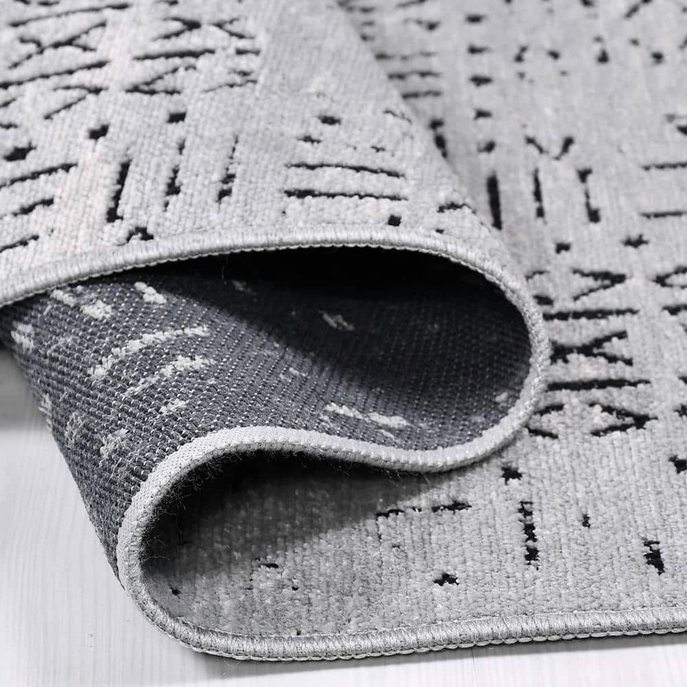 Gri Pamuk Dokuma Kilim Dekhera Fluss 8015 1 Modeli Uygun Fiyata Dekhera'da