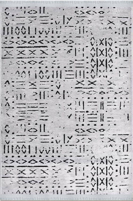 Gri Pamuk Dokuma Kilim Dekhera Fluss 8015 Modeli Uygun Fiyata Dekhera'da