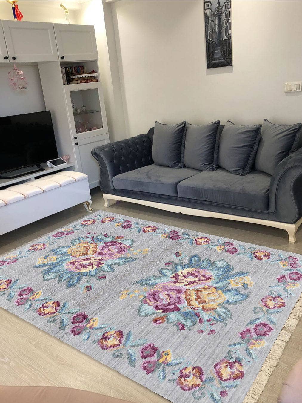 Gri Salon Halısı Dekhera K4055 1 Modeli Uygun Fiyata Dekhera'da