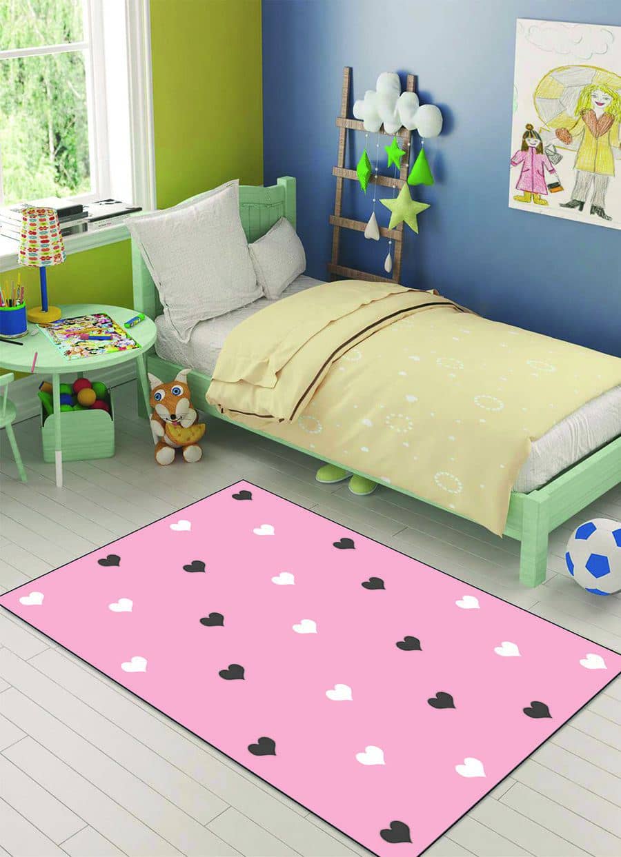 Kalpli Pembe Bebek Halısı Dekhera C6124 Modeli Uygun Fiyata Dekhera'da