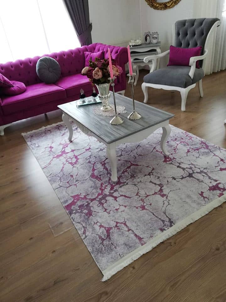 Kaymaz Tabanlı Halı Lila Dekhera W1001 1 1 Modeli Uygun Fiyata Dekhera'da