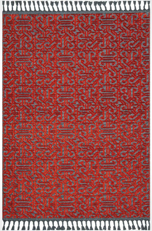 Kırmızı İskandinav Kilim Dekhera Moderno 9211 Modeli Uygun Fiyata Dekhera'da