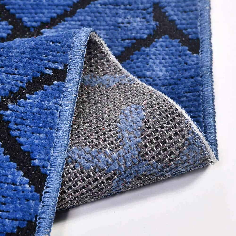 Mavi Pamuk Dokuma Kilim Dekhera Yağmur 7327 4 Modeli Uygun Fiyata Dekhera'da