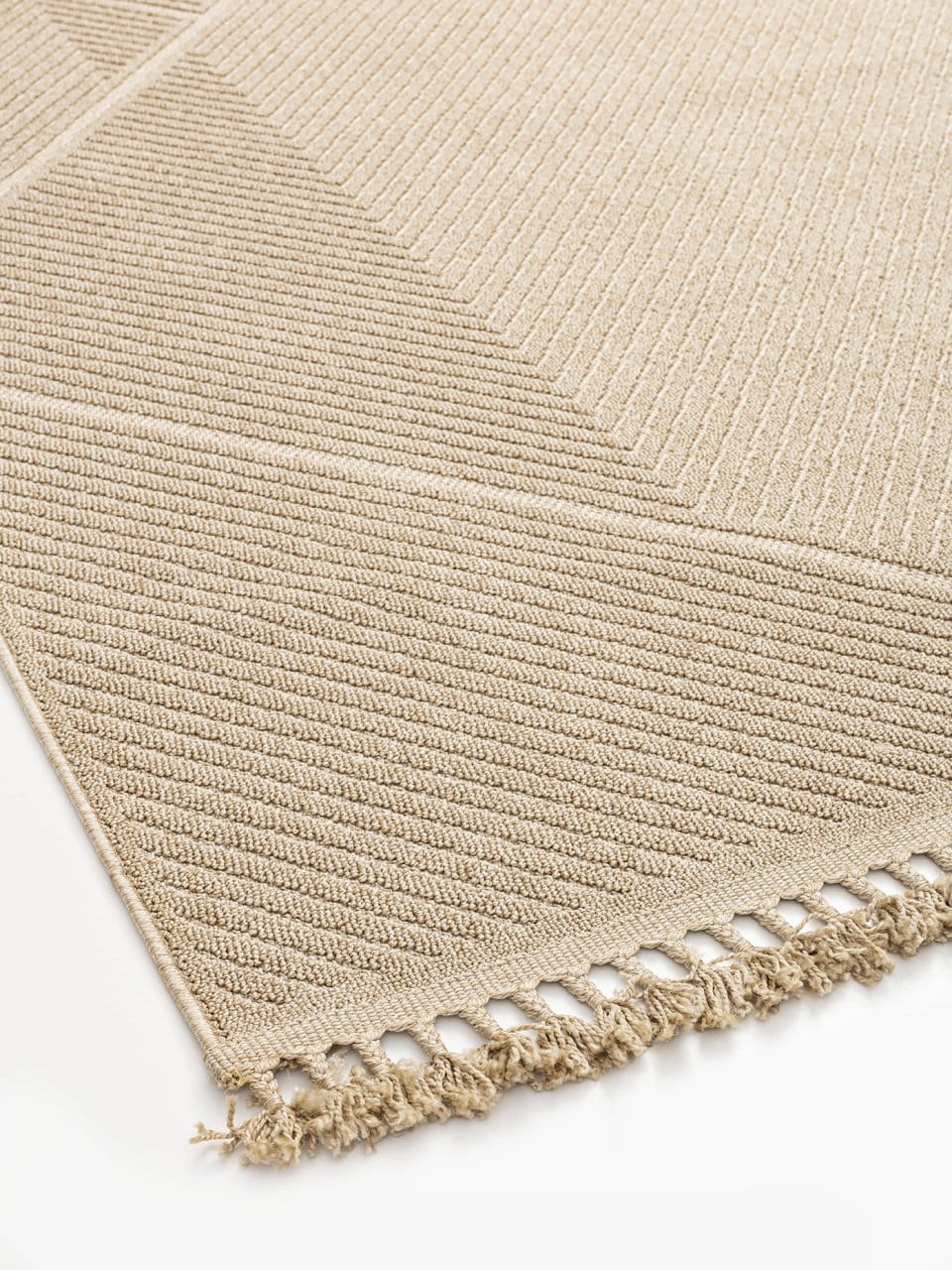 Modern Bukle Halı Dekhera Buket A860 Gri Krem