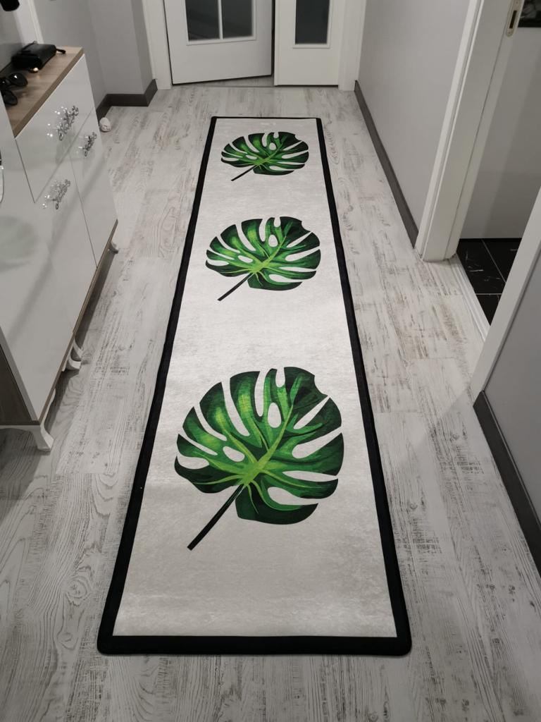 Monstera Palmiye Yaprağı Desenli Halı Dekhera T1154 Modeli Uygun Fiyata Dekhera'da