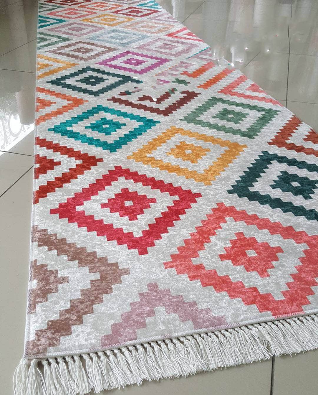 Renkli Prizma Desenli Halı Dekhera T1133 1 1 Modeli Uygun Fiyata Dekhera'da
