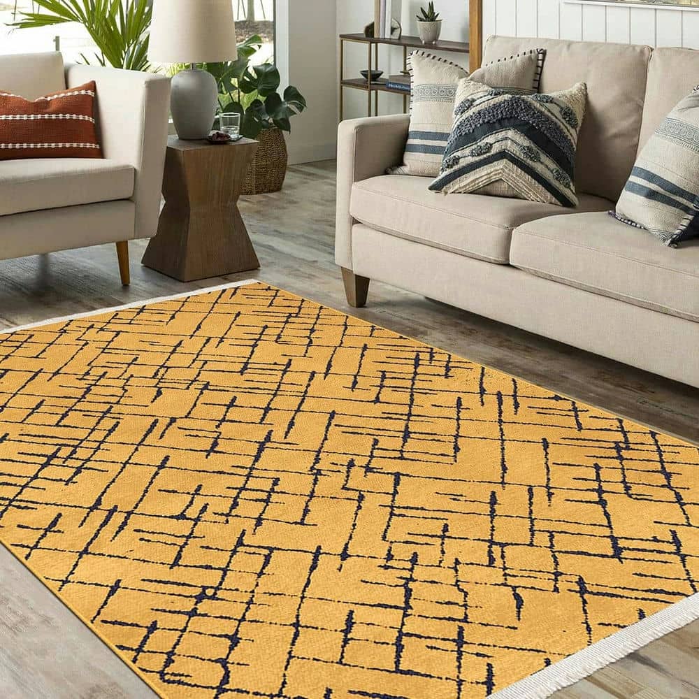 Sarı Pamuk Kilim Dekhera Yağmur 7322 1 Modeli Uygun Fiyata Dekhera'da