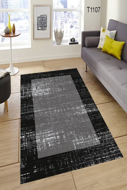 Siyah Çerçeveli Gri Halı Dekhera T1107 Modeli Uygun Fiyata Dekhera'da