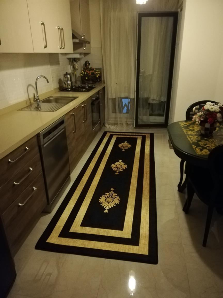 Siyah Gold Kaymaz Halı Dekhera T1008 2 1 Modeli Uygun Fiyata Dekhera'da