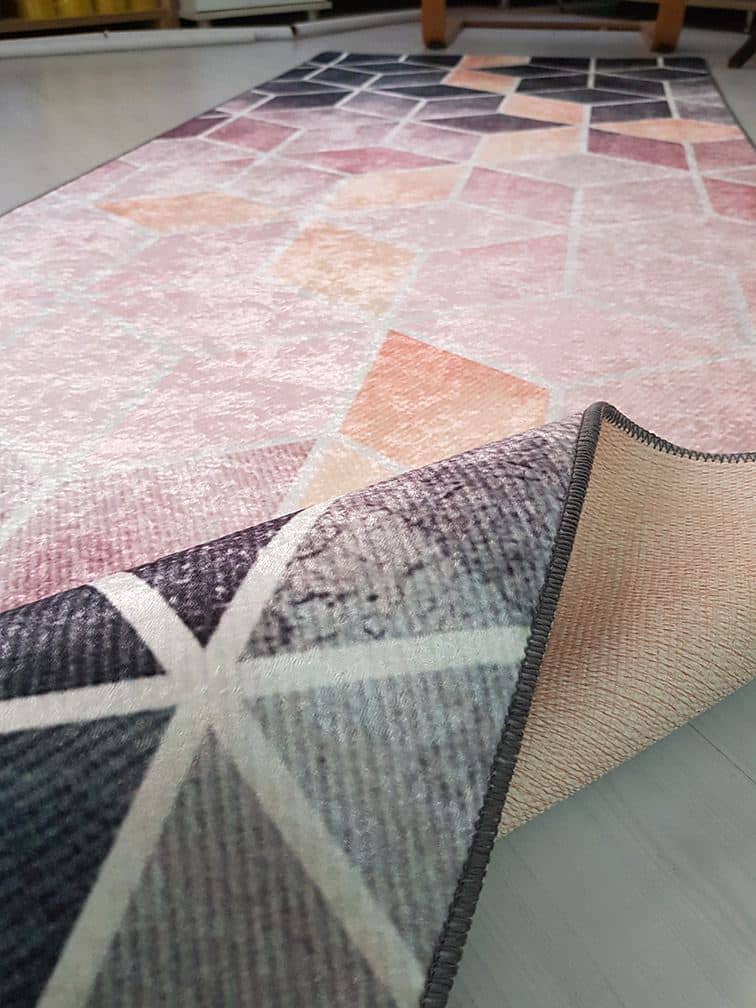 Siyah ve Pembe Tonları Halı Dekhera T1058 3 1 Modeli Uygun Fiyata Dekhera'da