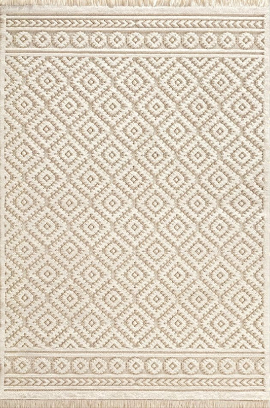 Viskon Yün Halı Dekhera Vellus B068 Bej