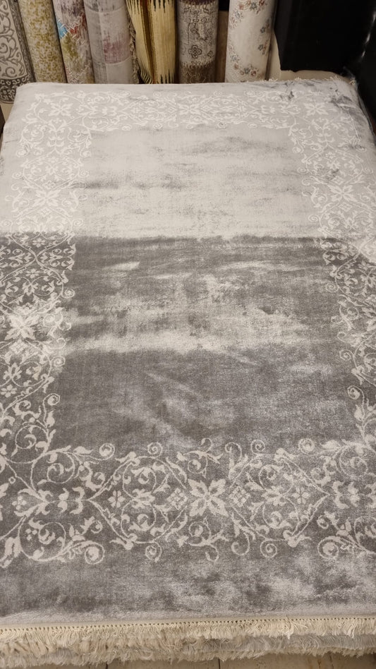 Yünser Halı Bambos Hd11 Gri %100 Bambu Halı 165X230