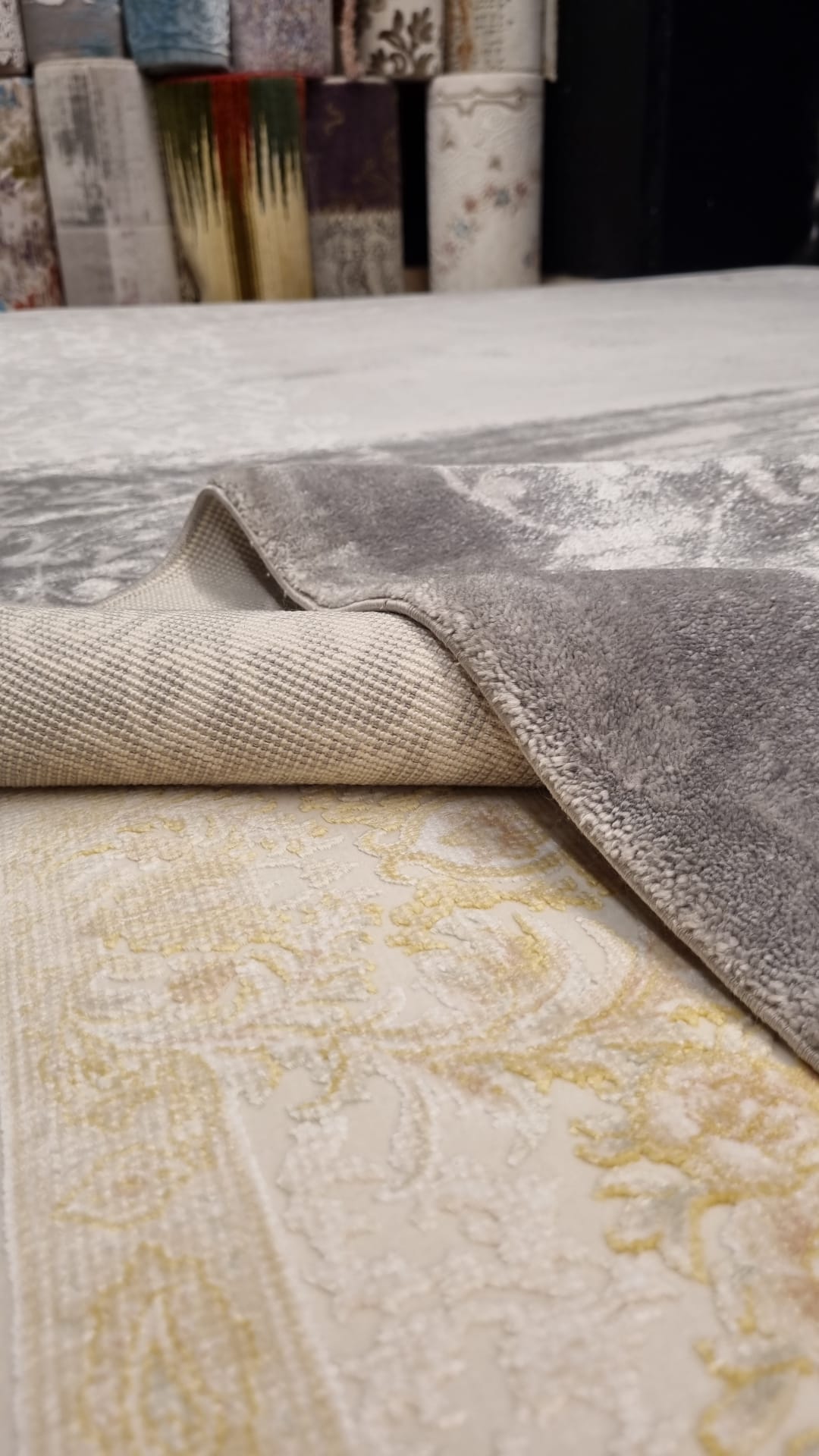 Yünser Halı Bambos Hd11 Gri %100 Bambu Halı 165X230