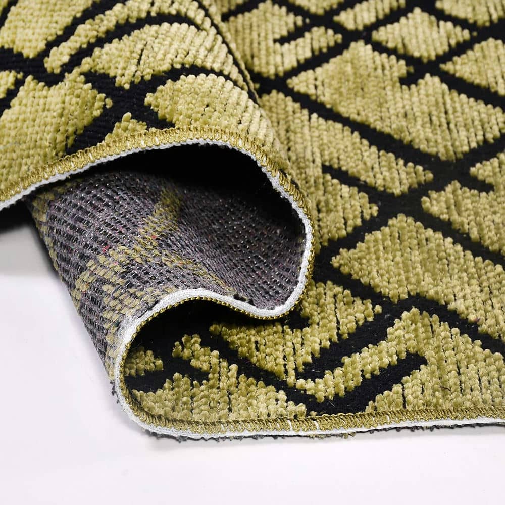 Yeşil Pamuk Kilim Dekhera Yağmur 7324 2 Modeli Uygun Fiyata Dekhera'da
