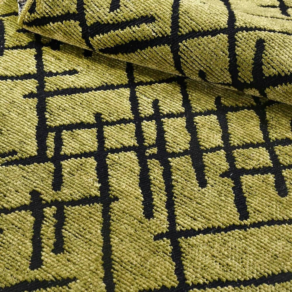 Yeşil Pamuk Kilim Dekhera Yağmur 7324 3 Modeli Uygun Fiyata Dekhera'da