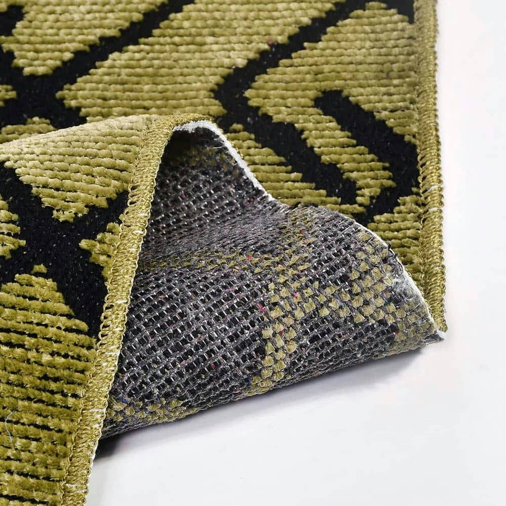Yeşil Pamuk Kilim Dekhera Yağmur 7324 4 Modeli Uygun Fiyata Dekhera'da