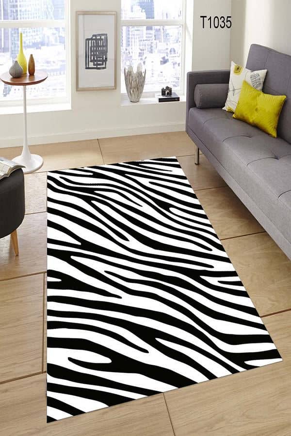 Zebra Desenli Halı ve Yolluk Dekhera T1035 Modeli Uygun Fiyata Dekhera'da