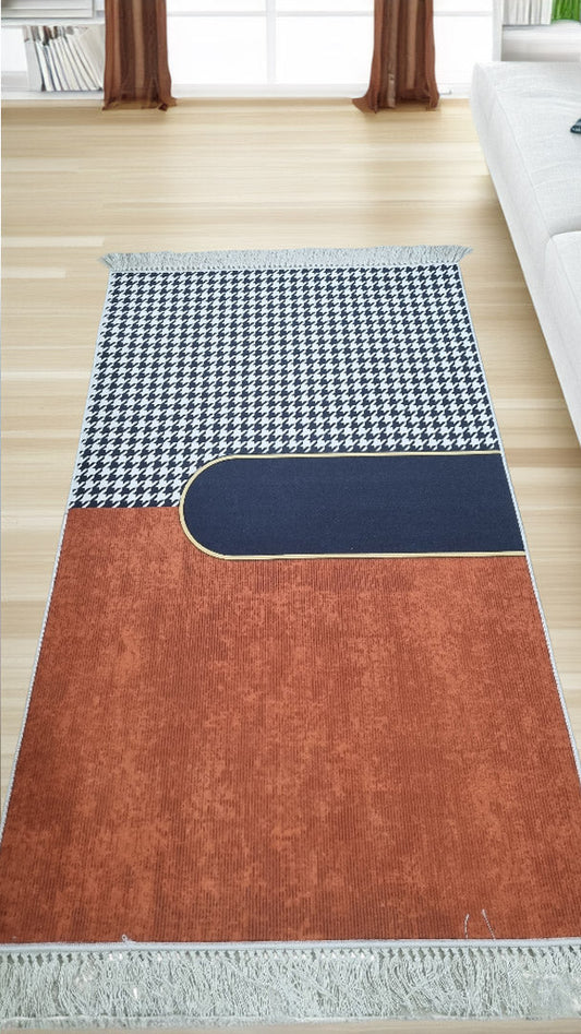 Dekhera Ömür Yıkanabilir Halı 5685 Turuncu - Dekhera