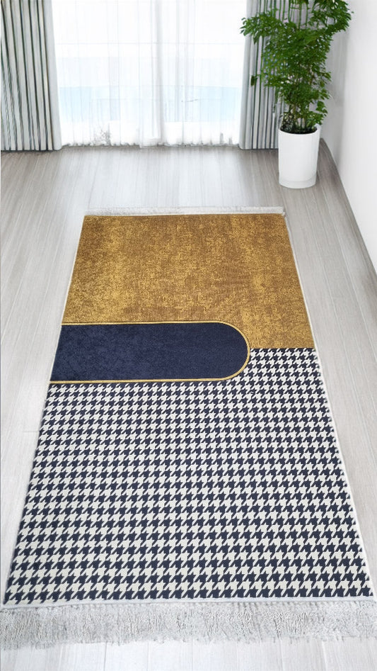 Dekhera Ömür Yıkanabilir Halı 5685 Gold - Dekhera