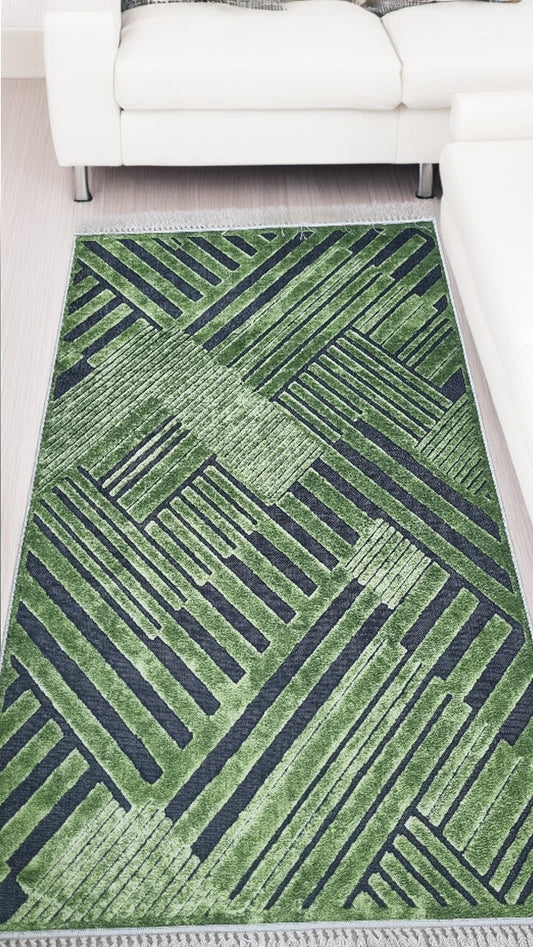 Dekhera Ömür Yıkanabilir Halı 5722 yesil - Dekhera