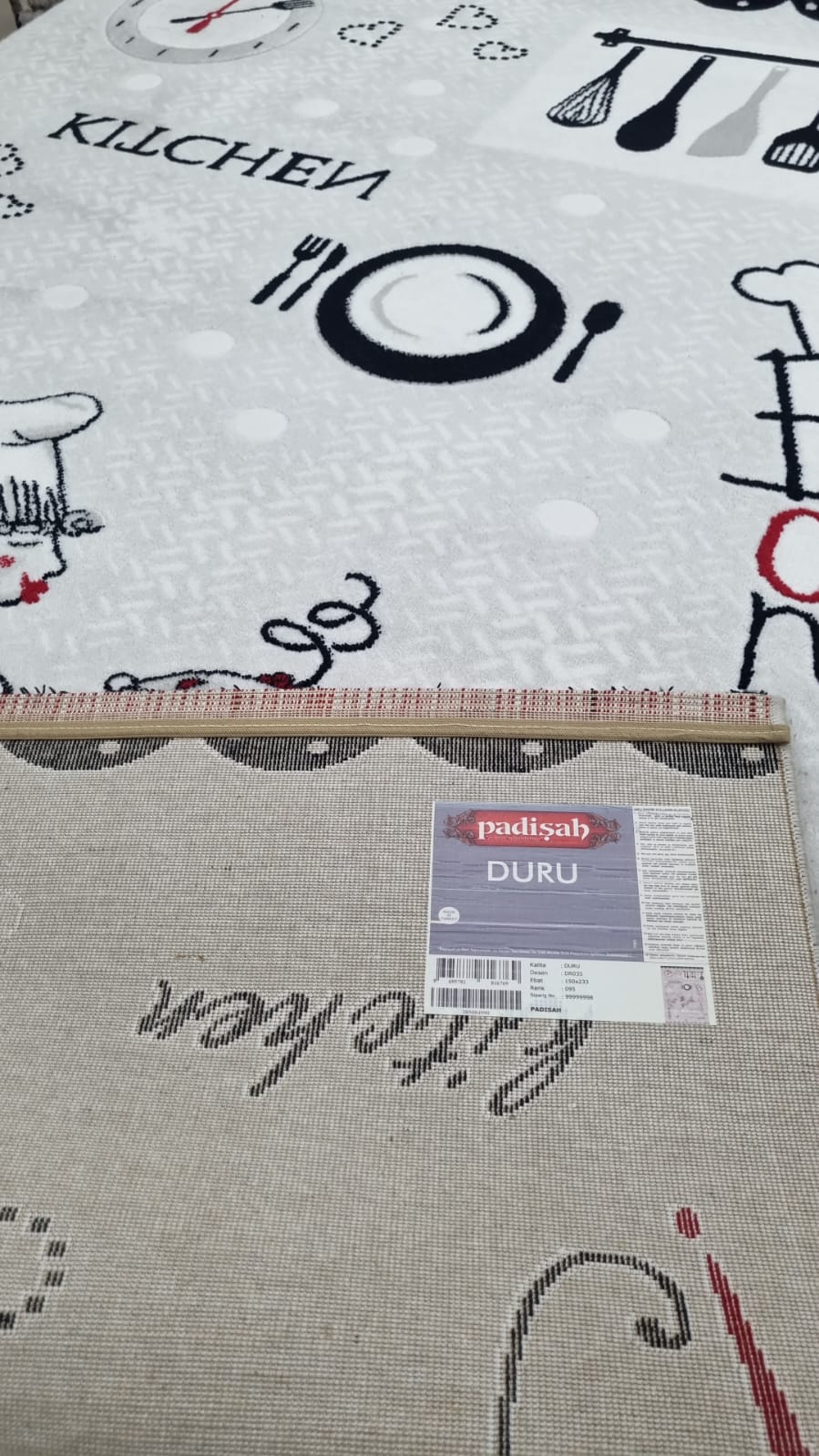 Dekhera Halı Duru Dr22 Mutfak Halısı Akrilik 150X230
