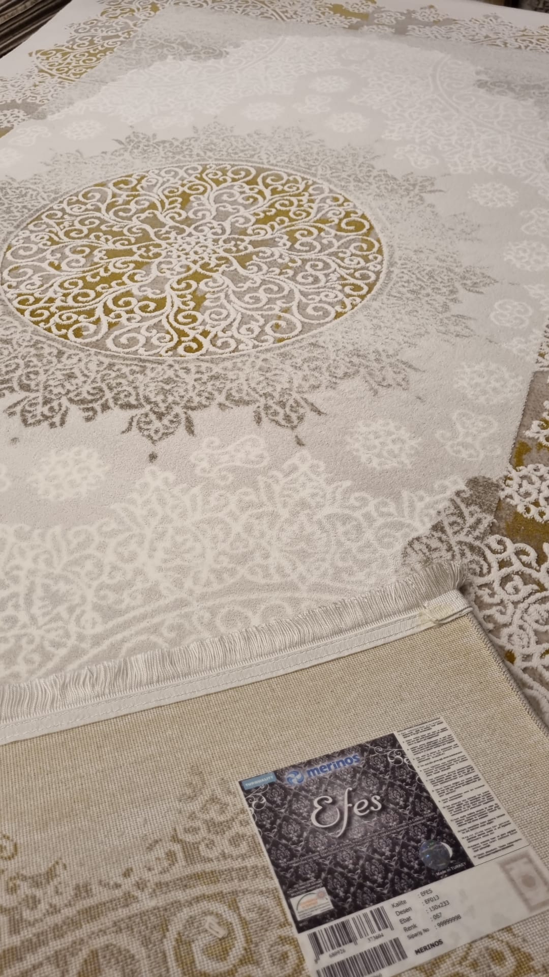 Dekhera Halı Efes Ef13 Krem Akrilik Halı 150X230